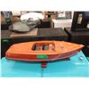Image 1 : Wood Boat Model - 8" x 24" x 5" tall