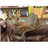 Image 1 : Leather Western Saddle with Stirrups