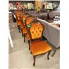 Image 1 : 6 Vintage Carved Back Dining Chairs