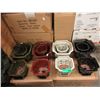 Image 1 : Case of 4 New 3 Piece Glazed Pottery Plant Pots