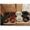 Image 1 : Case of 4 New 3 Piece Glazed Pottery Plant Pots