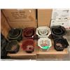 Image 1 : Case of 4 New 3 Piece Glazed Pottery Plant Pots