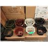 Image 1 : Case of 4 New 3 Piece Glazed Pottery Plant Pots