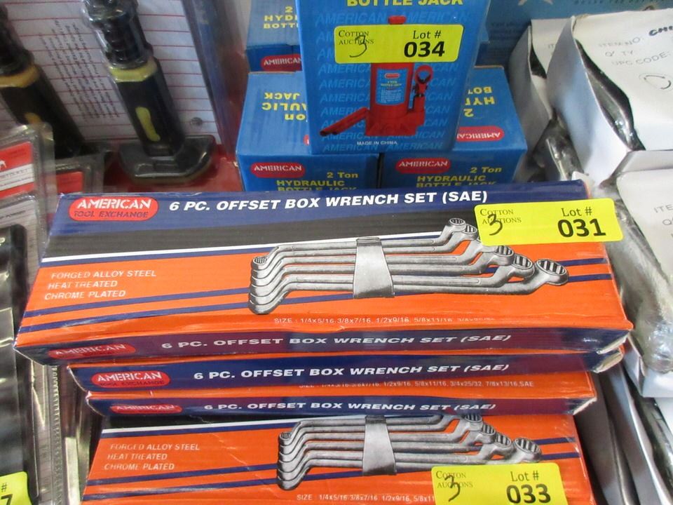 3 New 6 Piece Offset Box Wrench Sets - SAE