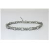 Image 1 : 7.15 CT White Topaz & Diamond Infinity Bracelet