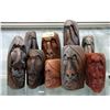 Image 1 : 9 Signed First Nations 2D Standing Wood Carvings