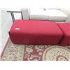 Image 1 : New Red Fabric Upholstered Bench
