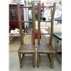 Image 1 : 2 New 57" Tall Ladder Back Wood Chairs
