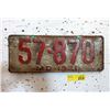 Image 1 : Rare 1921 USA Maryland License Plate