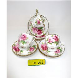 3 Royal Albert Fine Bone China Luncheon Sets