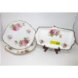 3 Royal Albert Fine Bone China Desert Trays