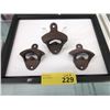 Image 1 : 3 Cast Iron Coca-Cola Wall Mount Bottle Openers