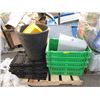 Image 1 : Skid of Assorted Bins and a Planter