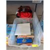 Image 1 : 1 Tote of LP Records & 1 Tote of Sports Jerseys