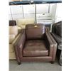 Image 1 : New Hydeline Brown Leather Arm Chair