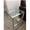 Image 1 : New Glass & Chrome Step End Table