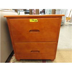 New 2 Drawer Wood Nightstand