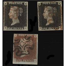 1840 1d PLATE 1, USED