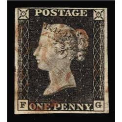 1840 1d PLATE 1, USED