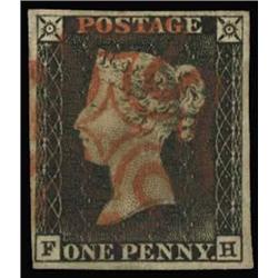 1840 1d PLATE 1, USED