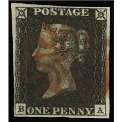 1840 1d PLATE 1, USED