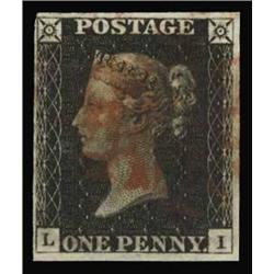 1840 1d PLATE 1, USED