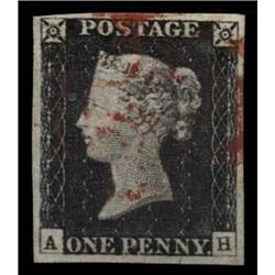 1840 1d PLATE 2, USED