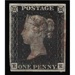1840 1d PLATE 2, SG2, USED
