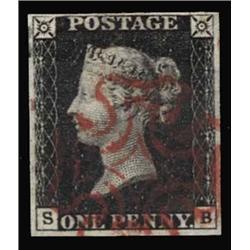 1840 1d PLATE 4, USED