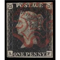 1840 1d PLATE 5, USED