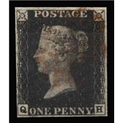 1840 1d PLATE 5, USED