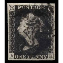 1840 1d PLATE 6, USED