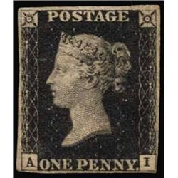 1840 1d PLATE 6, UNUSED