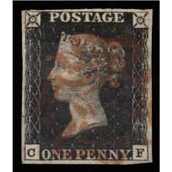 1840 1d PLATE 6, USED