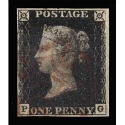 1840 1d PLATE 6, USED