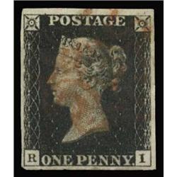 1840 1d PLATE 6, USED