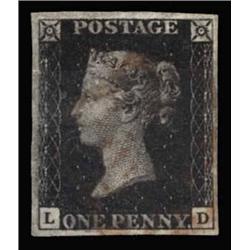 1840 1d PLATE 7, USED