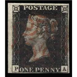 1840 1d PLATE 7, USED