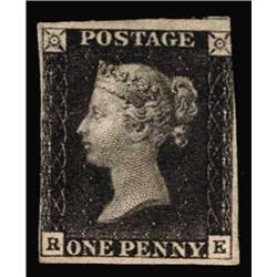 1840 1d PLATE 7, UNUSED