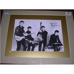 The Beatles Pete Best rare signed mounted B/W Early Photo.