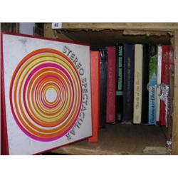 Tea chest of LP box set records