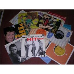 A box of 70+ Singles & Ep Records from the 50s/60s/70s