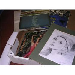 Small number of LP Records + drawings