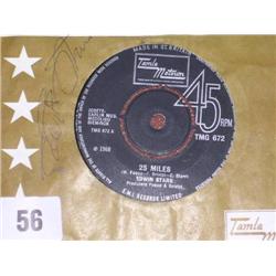 Edwin Starr Single Record "25 miles" in Autographed Tamla Mowtown company sleeve.