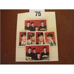 The Beatles Orginal rare promo stamps early 1960 4 portrait + 2 group.
