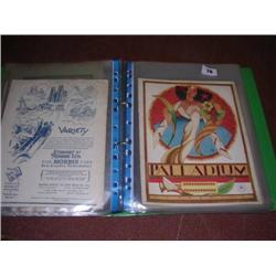 Folder containing 43 West End Theatre Programmes 1900-45 inc London Palladium 1920's art-deco covers
