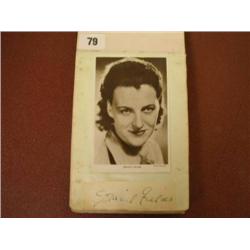 Large Autograph Book 1936-36 with various Entertainment & Big Band Leaders Autographs inc Gracie Fie