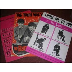 The Beatles. 3 original items of Sheet Music, From Me To You, Till I Was There, With A Little Help F