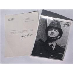 Signed photograph of Jack Warner together with a letter