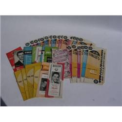 Collection of 40+ Vinyl Record Release Flyers 1954-67 most showing Top Twenty chart Hits inc number 